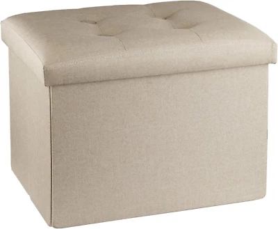 Storage Ottoman Footrest Stool Small Ottoman with Storage Foldable Ottoman Foot - Image 1 of 4