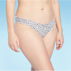 Women's Ruffle Cheeky Bikini Bottom - Shade & Shore - White - S - C460 - Picture 1 of 4