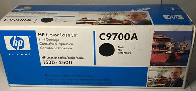 Cartucho de tóner genuino HP Color LaserJet C9700A negro serie 1500-2500 - Nuevo Foto 1 de 4
