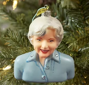 Betty weißes Glas Weihnachtsschmuck goldene Mädchen Rose NEU Neu im Karton - Bild 1 von 15
