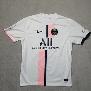 Nike Paris Saint Germain PSG Jersey Men XL Extra Large Short Sleeve Crew White - Picture 1 of 7