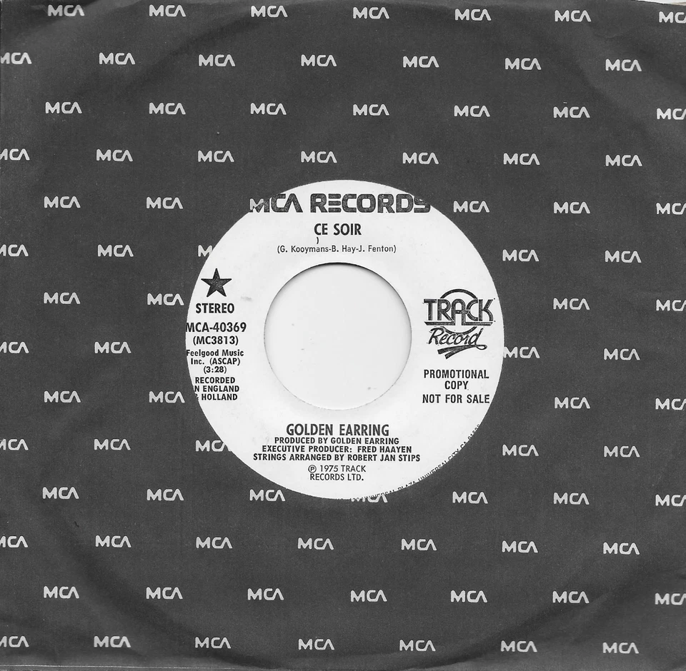 GOLDEN EARRING  Ce Soir  rare promo 45 from 1975 - Image 1 of 1