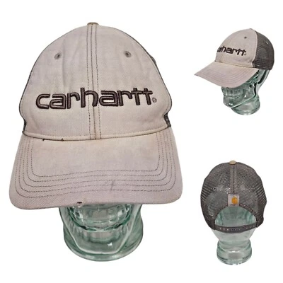 Distressed Grunge Thrashed Carhartt Trucker Hat Cap Mesh Well Worn Work Wear - Image 1 of 4