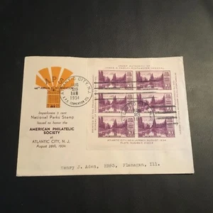 FDC 1934#750 A. P. S 49th ANNUAL CONVENTION CACHET AMERICAN PHILATELIC SOCIETY  - Picture 1 of 2