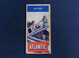 Mappa Atlantica di New York 1948 Vintage - Foto 1 di 3