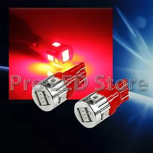T10 High Power LED 2835 6smd Chips Bright Red Light Car Interior Plate - Picture 1 of 2