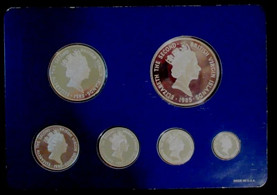 British Virgin Islands 1985 Uncirculated 6 Coin Proof Set in Original Box CoA - Image 1 of 4