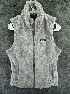 Patagonia Women Medium Gray Sleeveless Vest Soft Fleece, Lined Full Zip Outdoors - Picture 1 of 14