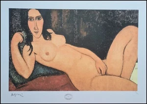 AMEDEO MODIGLIANI *Reclining Nude* 70 x 50 cm*signed lithograph*limited # 41/250 - Picture 1 of 8