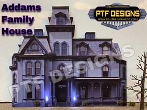 O Scale “THE ADDAMS FAMILY HOUSE ” BUILDING FLAT W/LEDs, MTH LIONEL HALLOWEEN - Picture 1 of 9