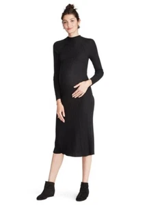 Hatch Maternity Women’s THE RENEE DRESS Merino Wool Ribbed Size 2 (M/8-10) NEW - Picture 1 of 6