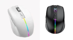 Wireless Bluetooth Mouse, Multi-Device Rechargeable Silent 6-Button Mouse Tri Mo - Picture 1 of 25
