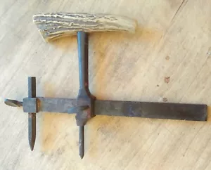 Compas de bourrelier, cordonnier, sellier, outil du cuir, marqué "G. Besançon". - Picture 1 of 11
