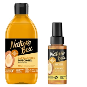 Nature Box Aufbauendes Duschgel und Nährpflege Haaröl mit Argan-Öl - Bild 1 von 6