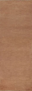 Durable Contemporary Gabbeh Solid Design Wool Rug Runner - Made to Last! 3x10 ft - Picture 1 of 17