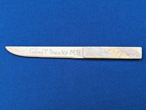 Unique Vtg Wood Letter Opener Ruler Great Smokey Mount Walnut Oak Birch Cherry - Picture 1 of 5