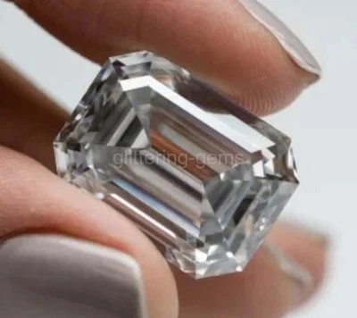 2Ct Lab Grown White Diamond Emerald Cut IF Clarity Certified CVD Gemstone 5DNY - Image 1 of 4