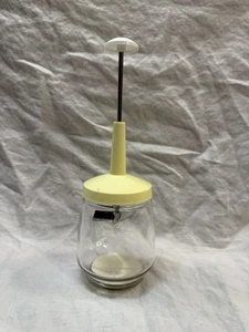 Vintage Federal Housewares gelb gefedert Nuss Zerkleinerer Glas 1 1/2 Tasse MCM - Bild 1 von 14