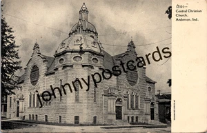 Central Christian Church Anderson Indiana antike Postkarte - Bild 1 von 2