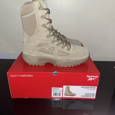 REEBOK 8" RAPID RESPONSE RB® COMPOSITE-TOE SIDE-ZIP BOOTS  SZ 10.5 Med - RB8895 - Image 1 of 4