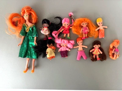 Лот из 10 винтажных кукол Flatsy для идеальной реставрации 1969 - Изображение 1 из 4