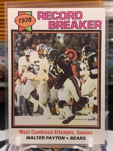 WALTER PAYTON 1979 TOPPS FOOTBALL 1978 RECORD BREAKER CARD #335 - BEARS JH 11D - Picture 1 of 2