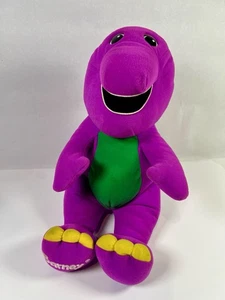 VTG ‘96 Playskool Hasbro Talking Barney Plush Purple Green Dinosaur Tested Works - Picture 1 of 15
