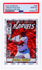 2023 Donruss Jordan Walker Marvels Silver #2 /349 PSA 10 Rookie RC - Picture 1 of 2