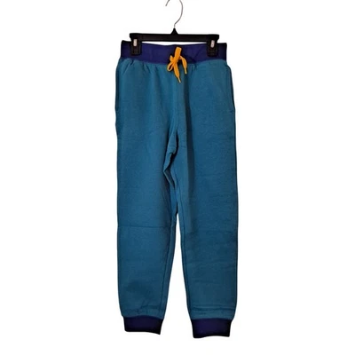 NWT Lands' End Iron Knee Jogger Sweatpants Spade Blue Colorblock Kids Size Large - Image 1 of 4