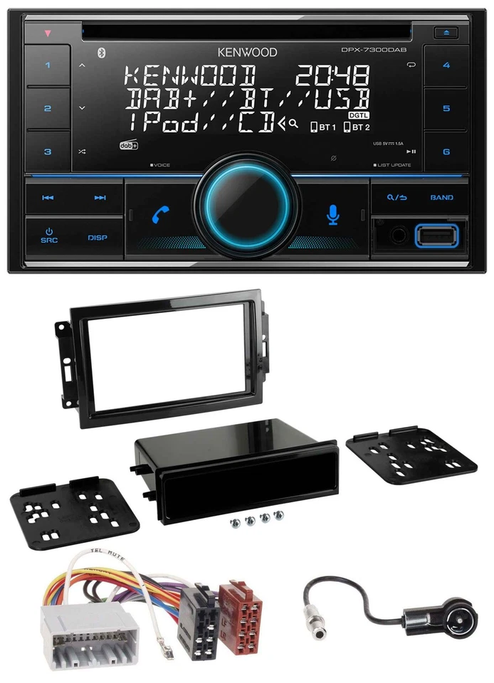 Kenwood CD 2DIN DAB USB MP3 Bluetooth Autoradio für Chrysler PT Cruiser 300C Dod - Bild 1 von 4