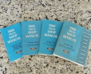 1969 Ford Truck Factory Service Shop Manual Set Volumes 1 - 4 Vintage Manuals.  - Picture 1 of 13