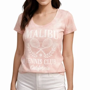 Camiseta para mujer American Eagle rosa Malibú club de tenis tie dye talla S nueva con etiquetas - Imagen 1 de 10