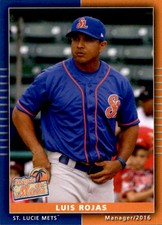 2016 St. Lucie Mets Grandstand #23 Luis Rojas Manager Baseball Card