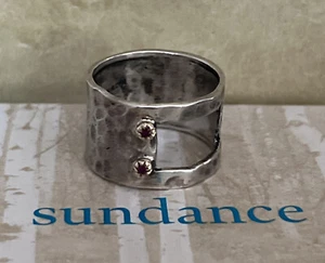 NWT Sundance Catalog Silver Ruby “Window Box Ring” Size 8 $248 - Picture 1 of 5