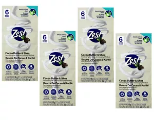 Zest 4-Pack Cocoa Butter & Shea Bar Soap, 3.2 oz, 6 Count Each - Picture 1 of 3