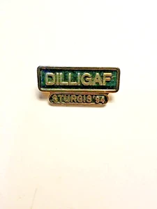 Vintage Sturgis "DILLIGAF" Pin 1994 Gold-tone Double Deep Clasps - Picture 1 of 2