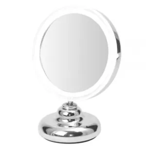 5x Magnifying Portable Folding Make Up Mirror with LED Light Bathroom Shaving - Picture 1 of 2