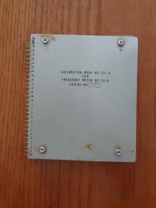 Calibration Book MC-177-D for Frequency Meter BC-221-D, Serial No. 277 HC - Picture 1 of 1
