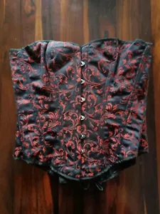 Halbbrustkorsett Corsage 42 Rot Schwarz - Bild 1 von 5