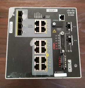 Cisco IE-4000-8T4G-E V02 Industrial Ethernet 4000 Series 12 puertos - Imagen 1 de 4
