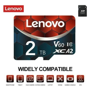 Micro SDHC SDXC Memory Card Class 10 A2 - 128GB 256GB 512GB 1TB 2TB Free Adapter - Zdjęcie 1 z 20