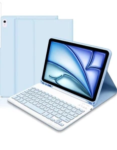 iPad Air 11" Case with Keyboard for iPad Air 6 2024 M2, Slim Case with Bluetooth - Picture 1 of 9