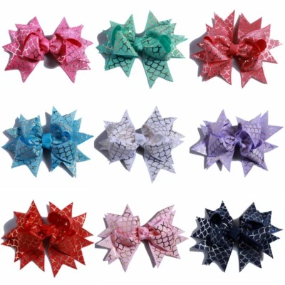 50PCS 10CM Grosgrain Ribbon Swallow-tailed Hair Bows Butterfly Shaped No Clips - Image 1 of 4