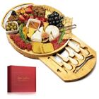 Home Euphoria Round Cheese and Charcuterie Board Set - 13"