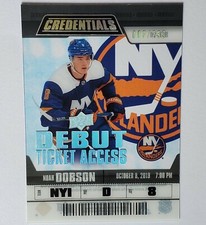 NOAH DOBSON 2019-20 Upper Deck Credentials Debut Ticket Access #10 Rookie /299