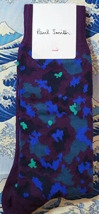 Calcetines italianos de granito camuflado púrpura multicolor F387 1 talla algodón - Imagen 1 de 6
