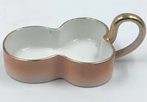 Vintage Chikaramachi Trefoil Gold Rimmed Condiment Dish w/Handle - Picture 1 of 5