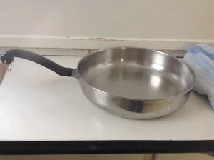 Vintage Farberware 10" Fry Pan Skillet Aluminum Clad Stainless Steel WR NYC-USA - Picture 1 of 6