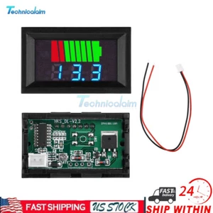 DC 6V-72V Universal LED Battery Monitor Battery Power Level Indicator Voltmeter - Picture 1 of 20