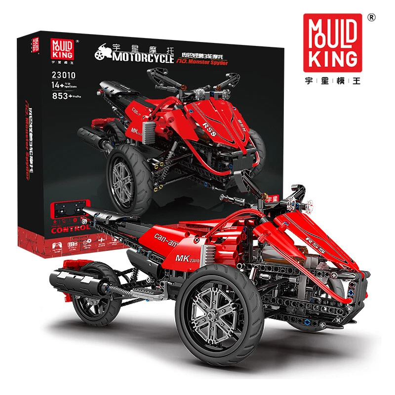 Mould King 23010 Technic Ferngesteuert Motorrad Bausatz 853 Teile NEU OVP